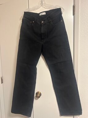 Abercrombie & Fitch The 90s Relaxed Jean High Rise 30R Black